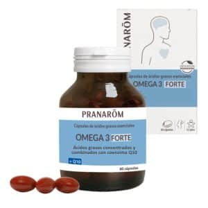 Cápsulas blandas de Omega 3 forte con Q10, muy ricas en acidos grasos. 995 mg omega-3; 480 mg EPA; 360 mg DHA; 35 mg ALA.
